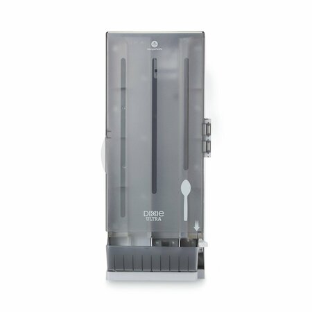 Dixie SmartStock Utensil Dispenser, Spoon, 10" x 8.78" x 24.75", Smoke SSSPD120